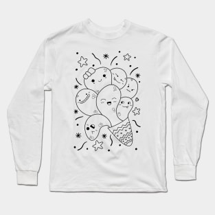 Doodle party confetti Long Sleeve T-Shirt